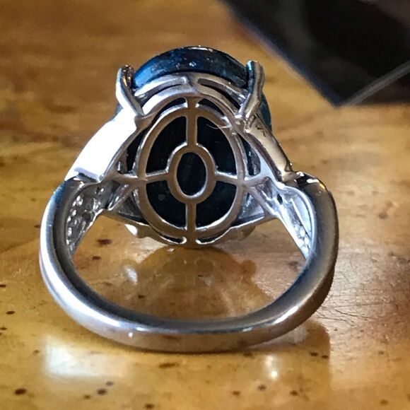 Natural Shadowkite Sterling Silver Ring Size 6 - Picture 3 of 9